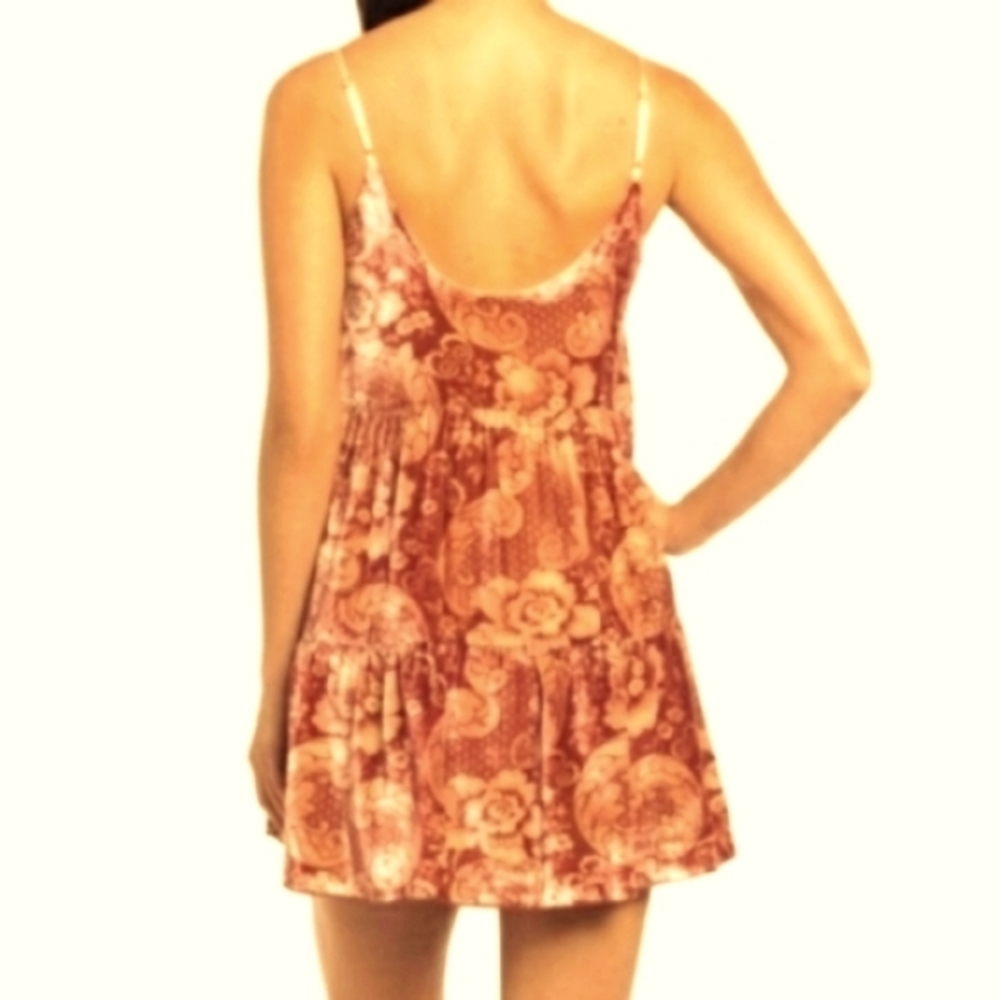 Slvls Velvet Silhouette Tapered mini Shift dress Golden byChaser - Picture 2 of 13